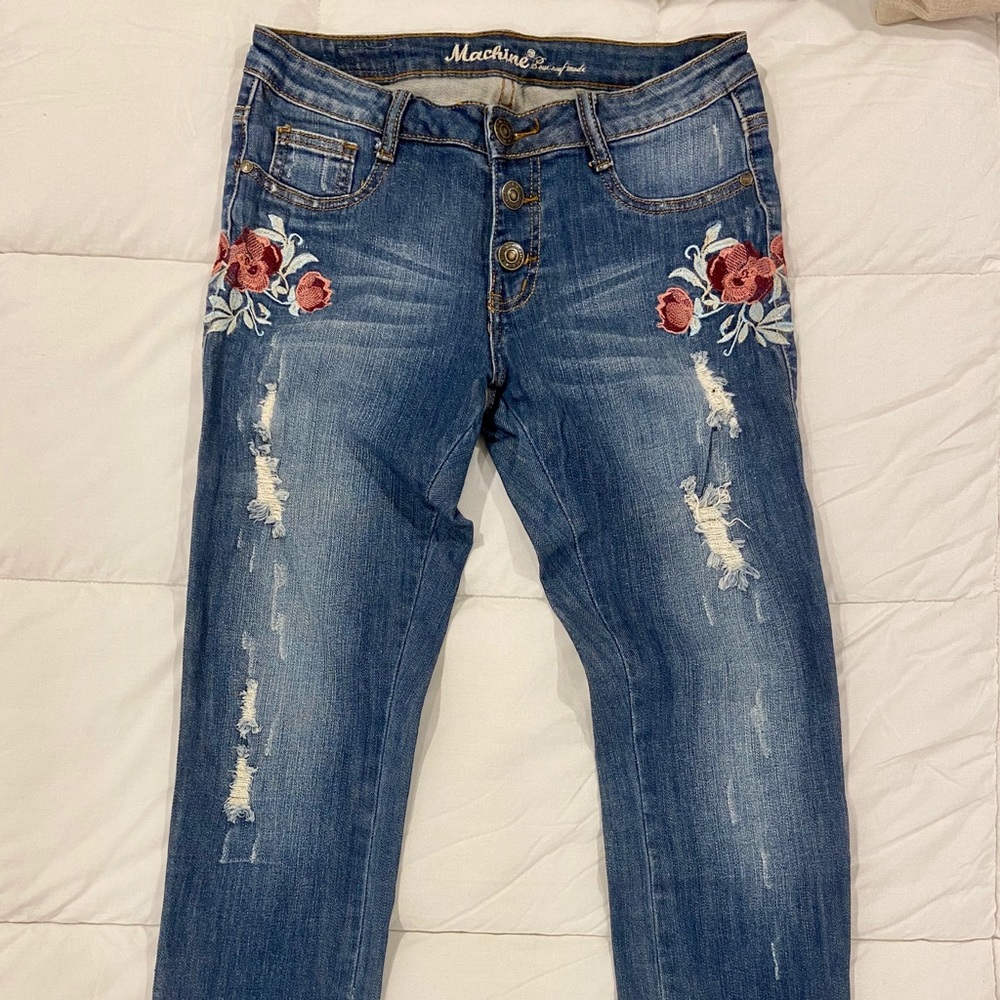 Machine Skinny Jeans with floral detail!!